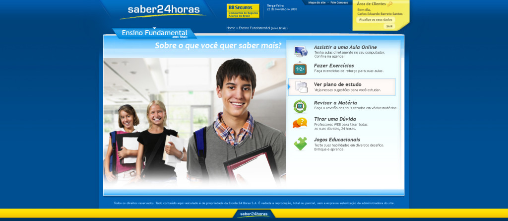 Saber 24 horas - Detalhe