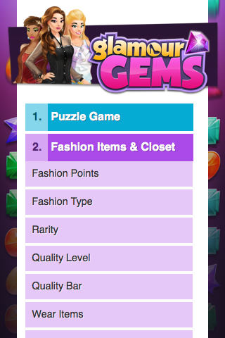 GlamourGems Single Page APP - Help Page